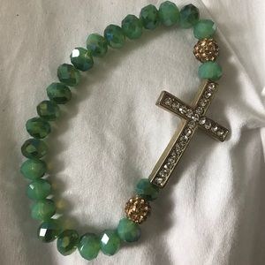 Sideways cross bracelet